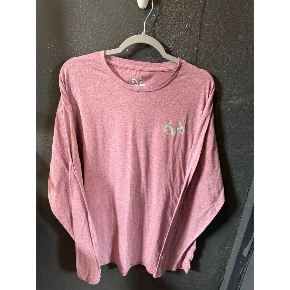 Women's Realtree Pink Long Sleeve Graphic Tee Casual Comfort